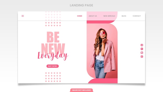 PSD landing page fashion ad template