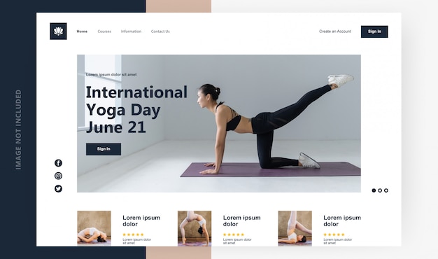 Landing page international yoga day