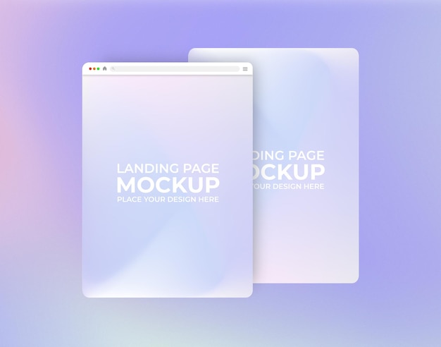 PSD landing page mockup
