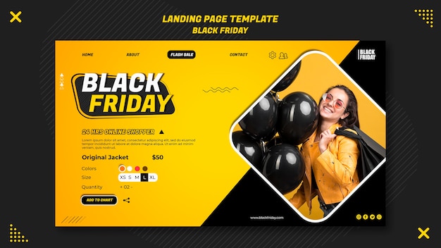 Landing page template for black friday clearance