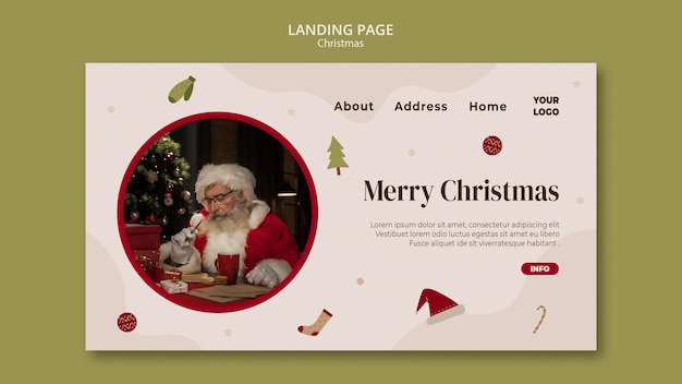 PSD landing page template for christmas shopping sale