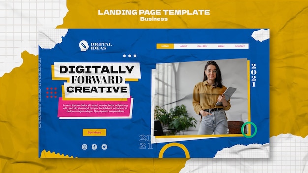 Landing page template for creative business solutions