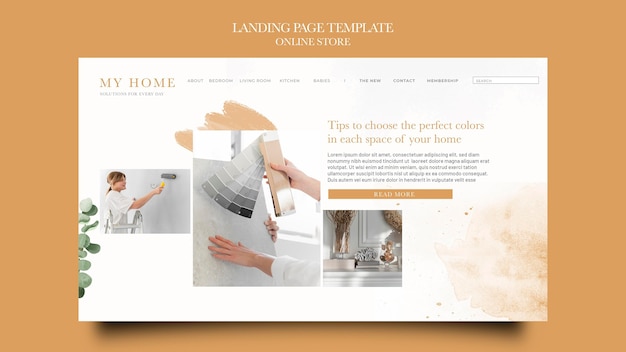 PSD landing page template for home furniture online shop