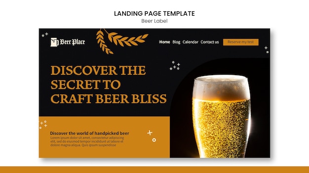 PSD landing page template for oktoberfest beer festival celebration
