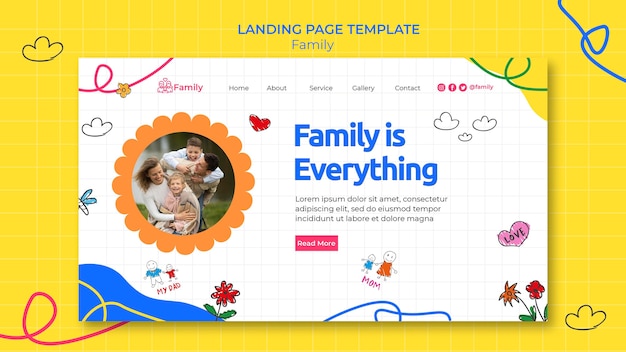 Landing page template for quality family time