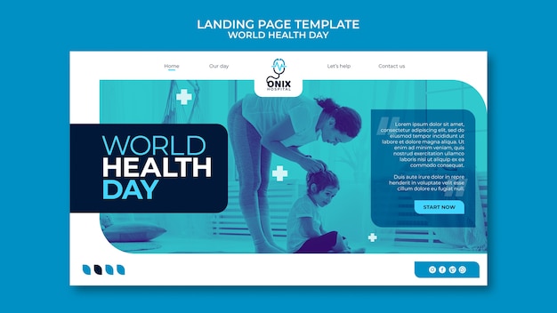 PSD landing page template for world health day