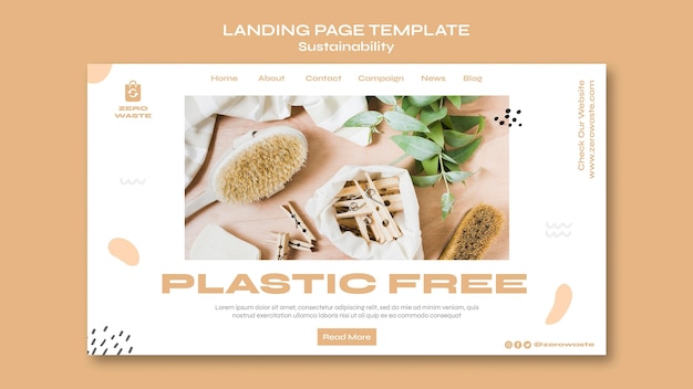 PSD landing page template for zero waste lifestyle