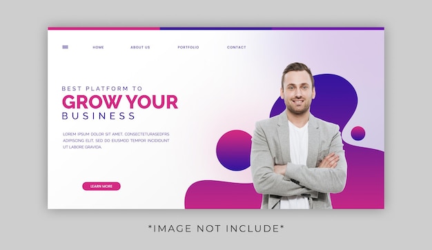 PSD landing page template