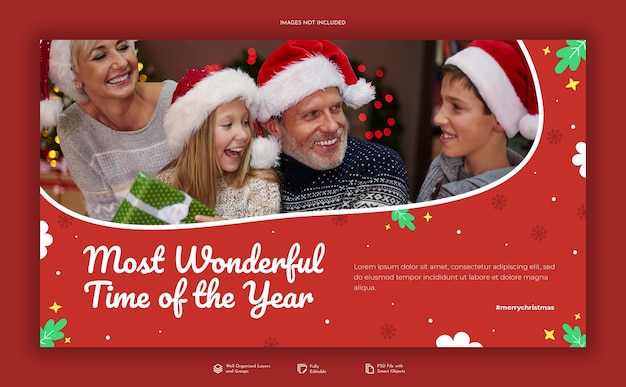 landingspagina sjabloon voor kerstviering