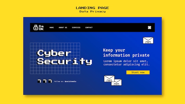 Landingssidemalen for cybersikkerhetstjeneste