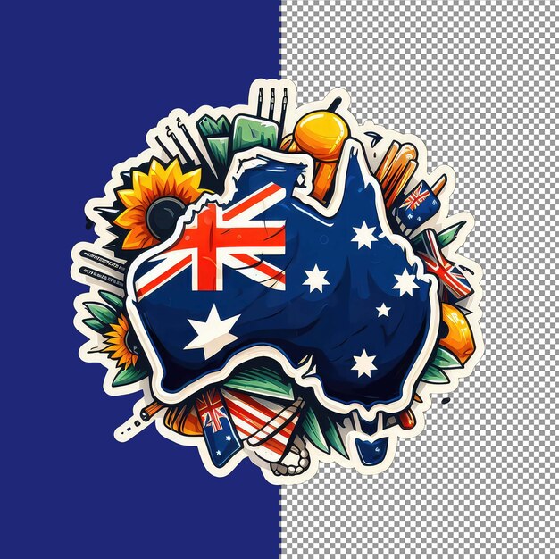 PSD landmarks_of_australia_festivepng