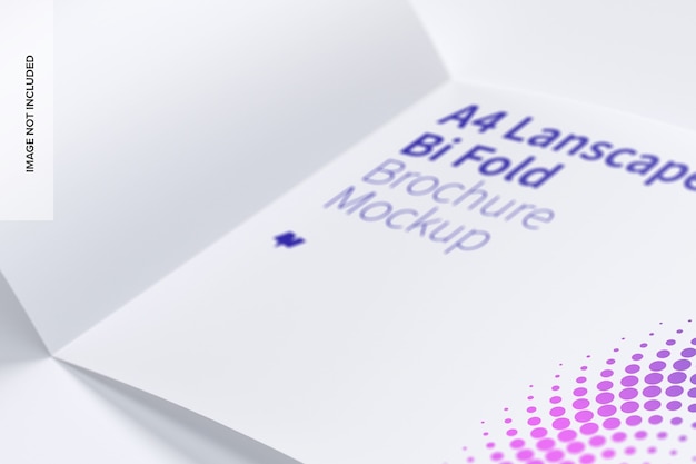 PSD a landscape bi-fold brochure mockup