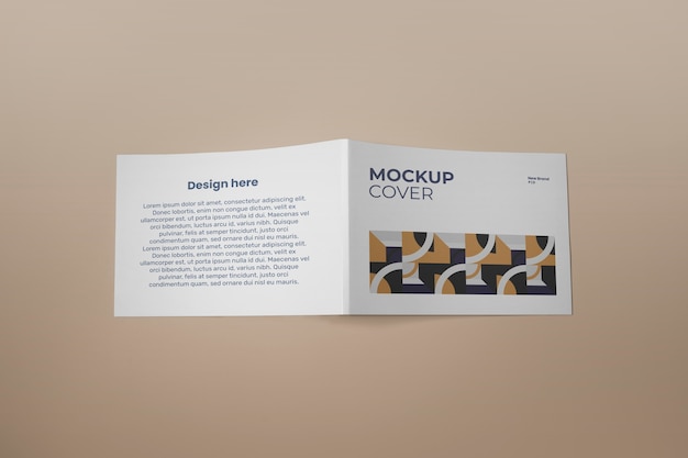 PSD landscape book/album mock-up design