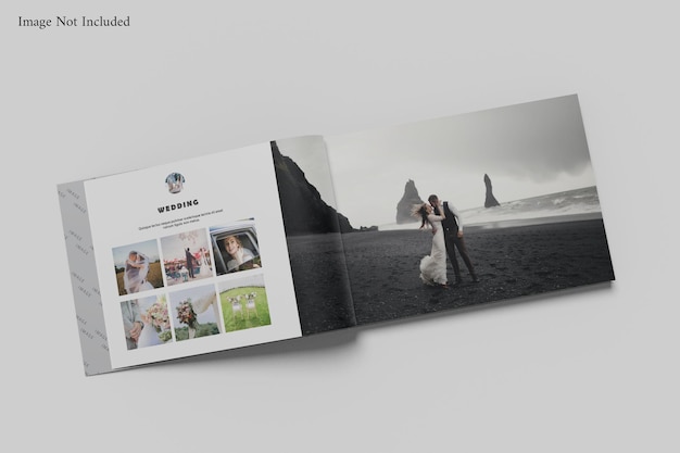 PSD landscape book album mockup