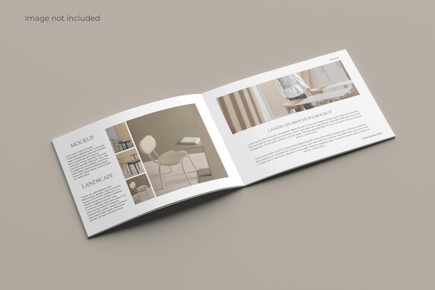 PSD landscape brochure catalog mockup