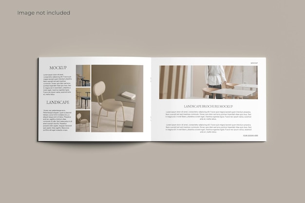 PSD landscape brochure catalog mockup