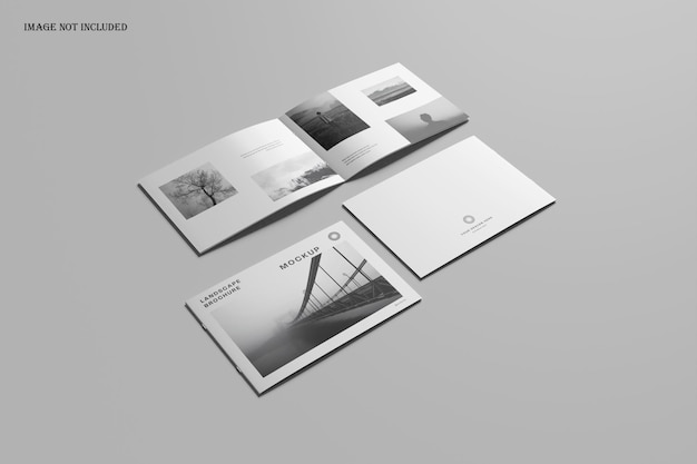 PSD landscape brochure catalog mockup