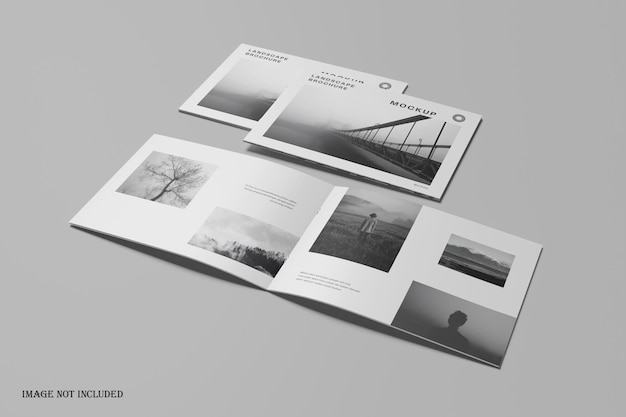 PSD landscape brochure catalog mockup