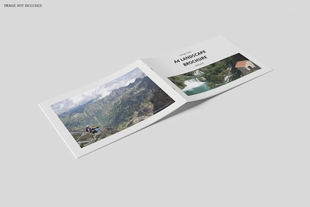 PSD landscape brochure catalog mockup