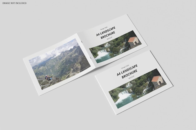 PSD landscape brochure catalog mockup