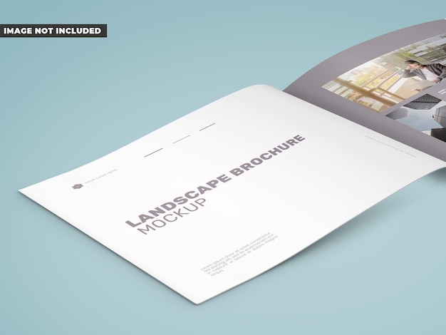 PSD landscape brochure mockup