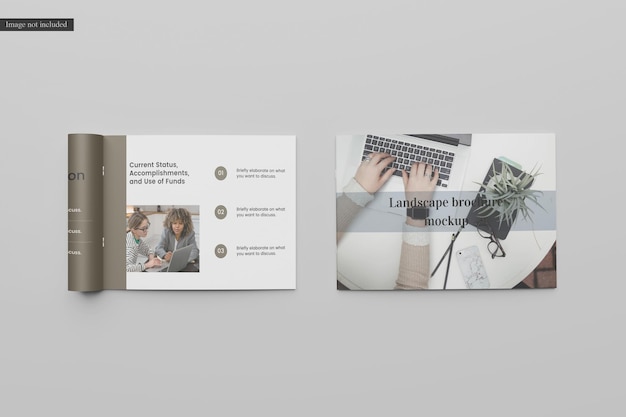 Landscape brochure mockup