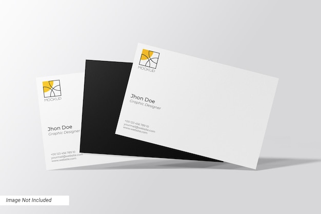 Paesaggio business card mockup vista frontale