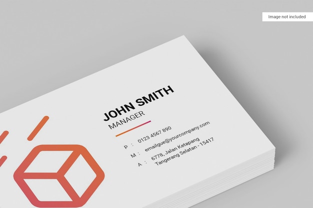 Landscape business card mockup