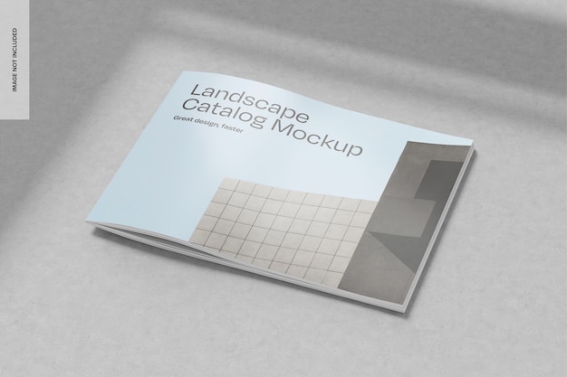 PSD landscape catalog mockup perspective