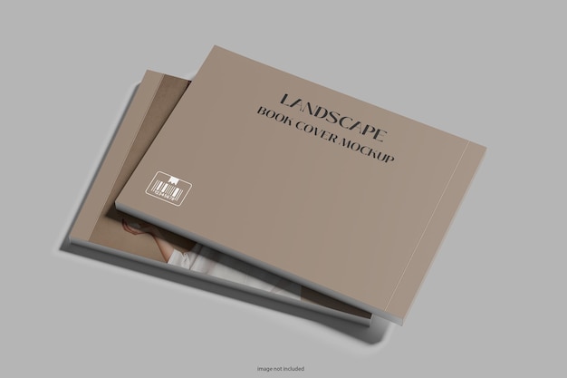 landscape cover book mockup