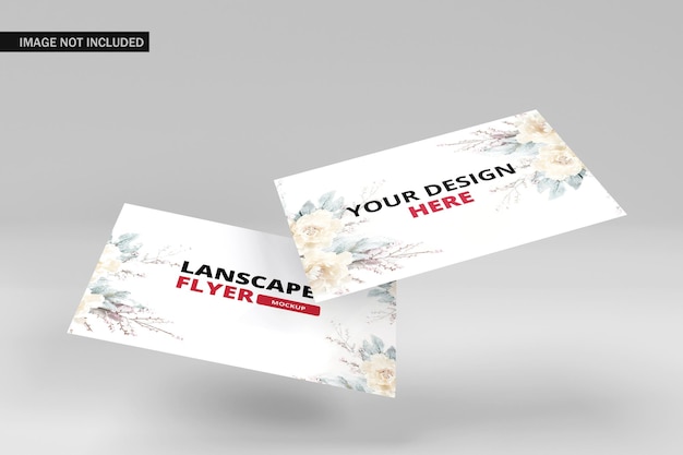 PSD landscape flyer mockup