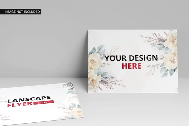 PSD landscape flyer mockup