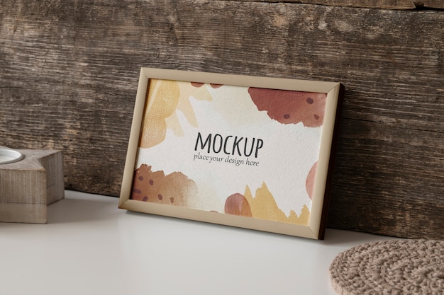 Mockup di design del telaio del paesaggio