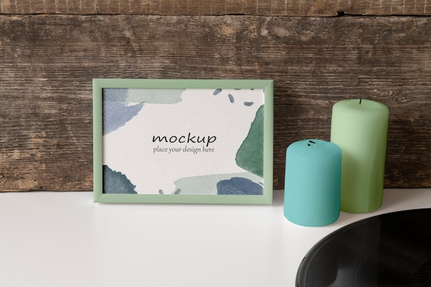 Mockup di design del telaio del paesaggio