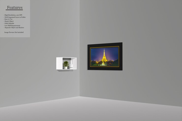 PSD landscape frame mockup