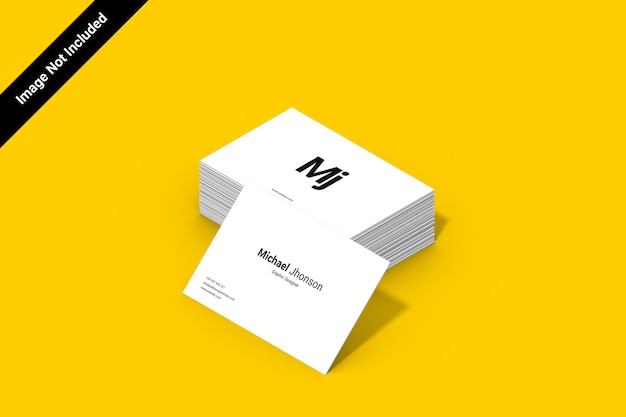 Landscape isomatric business card mockup