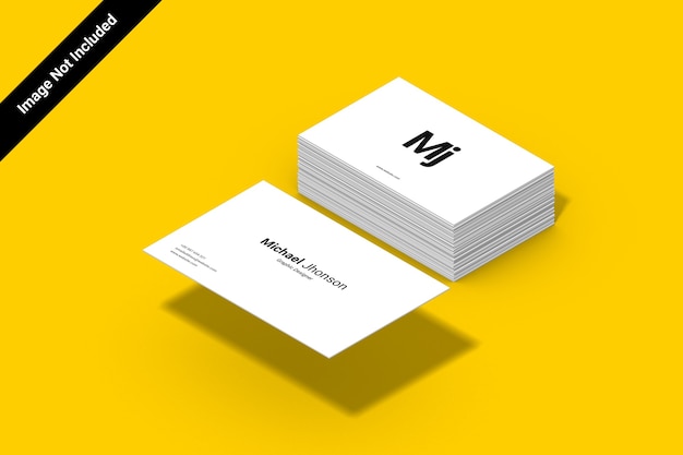 Landscape isomatric business card mockup