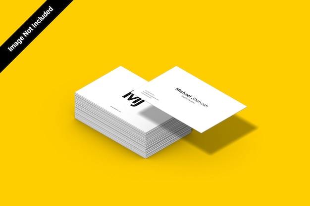 Landscape isomatric business card mockup