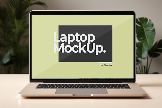 Landscape laptop mockup