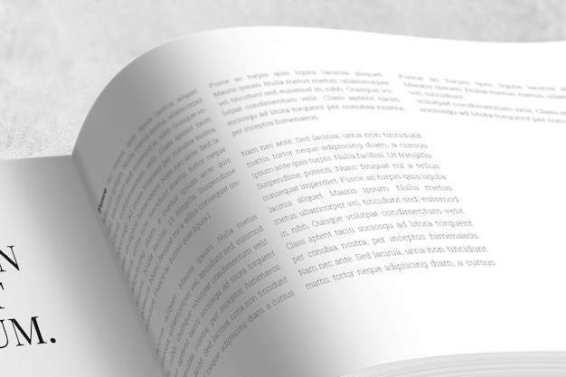 landscape magazine or brochure mockup
