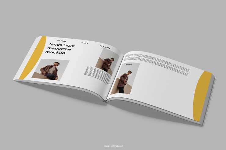 Landscape magazine mockup