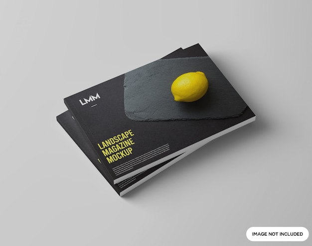 PSD landscape magazine mockup