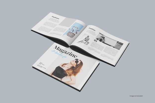 PSD landscape magazine mockup