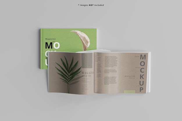 Mockup di rivista paesaggistica