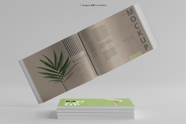 Landscape magazines mockup