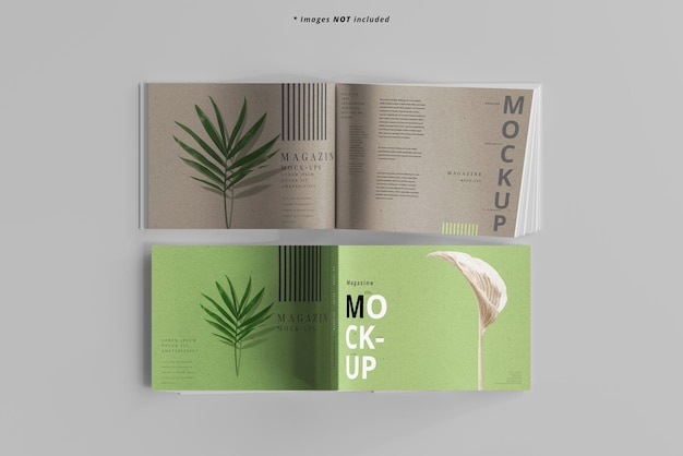 Landscape magazines mockup