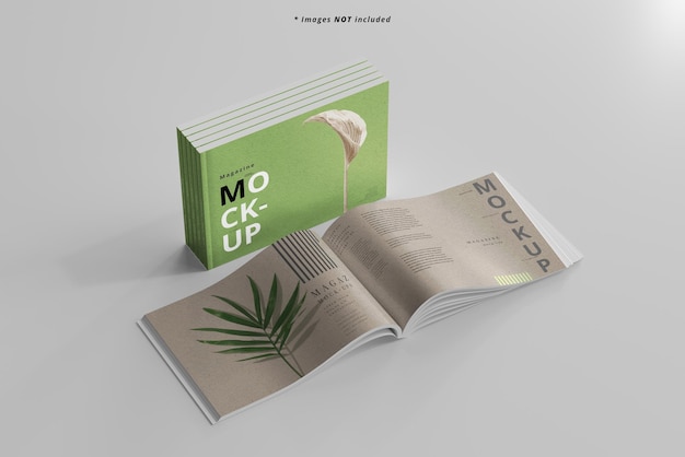 Landscape magazines mockup