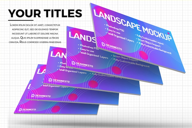 PSD landscape mockup