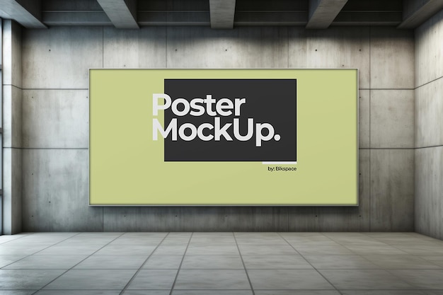 Landscape poster mockup