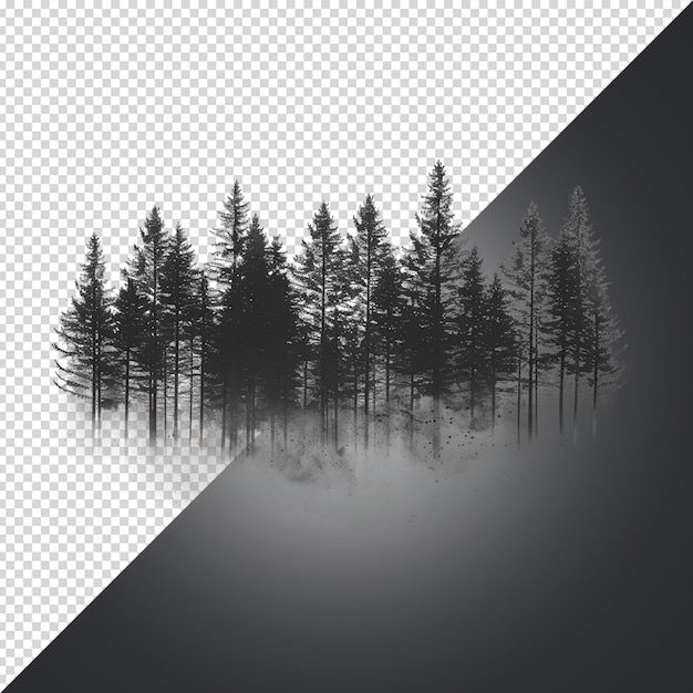landscape scenery isolated on white background